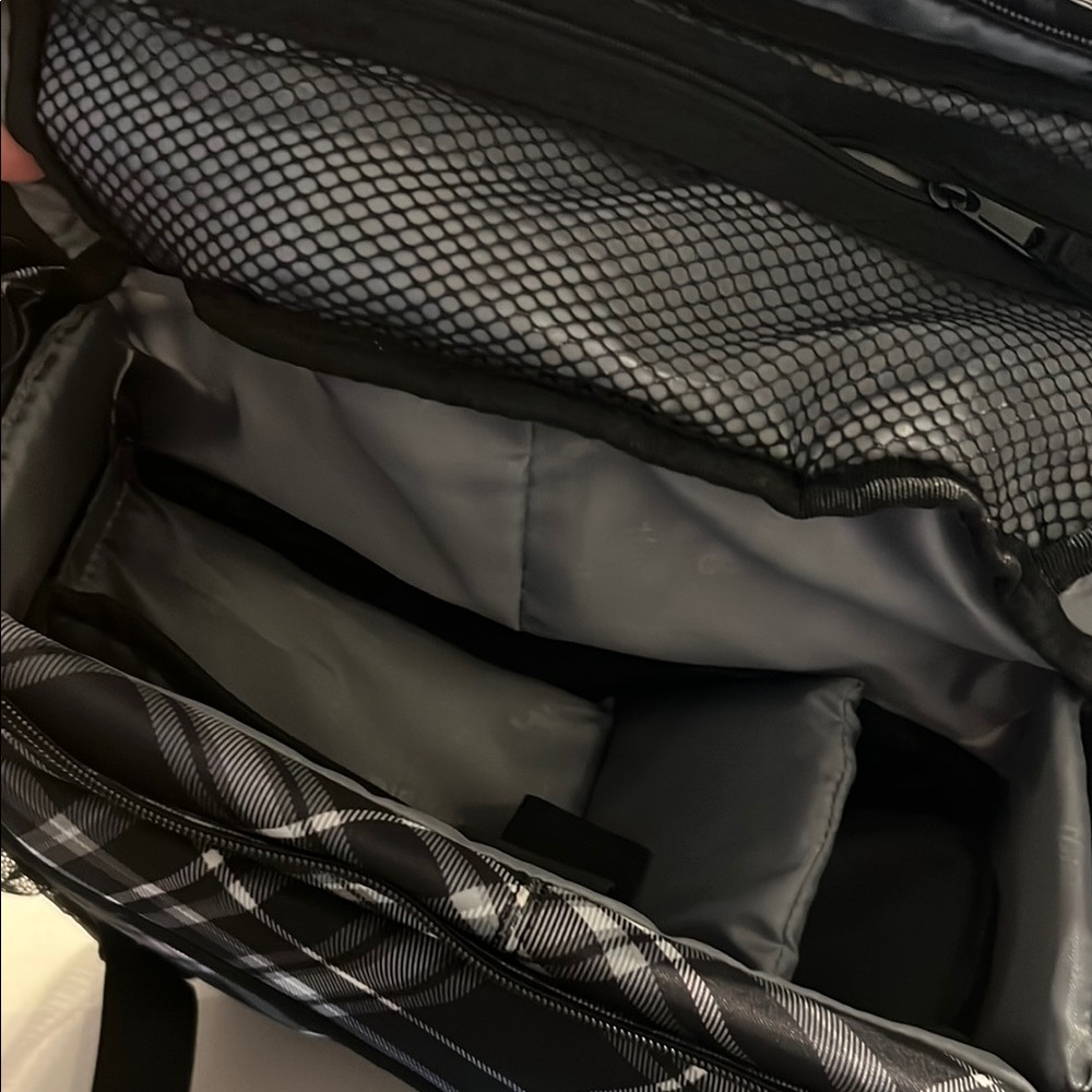 Black Plaid Backpack - image 3